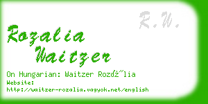 rozalia waitzer business card
